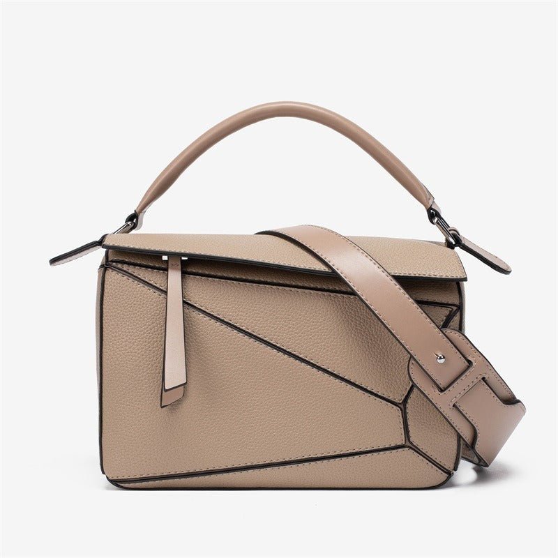 Amber Luxe Geometric Shoulder Bag