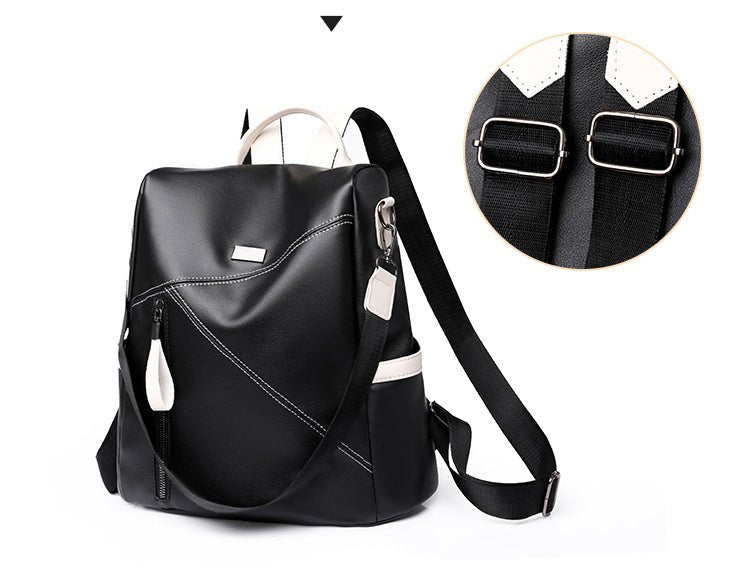 Secure and Stylish: Soft Leather Women's Backpack