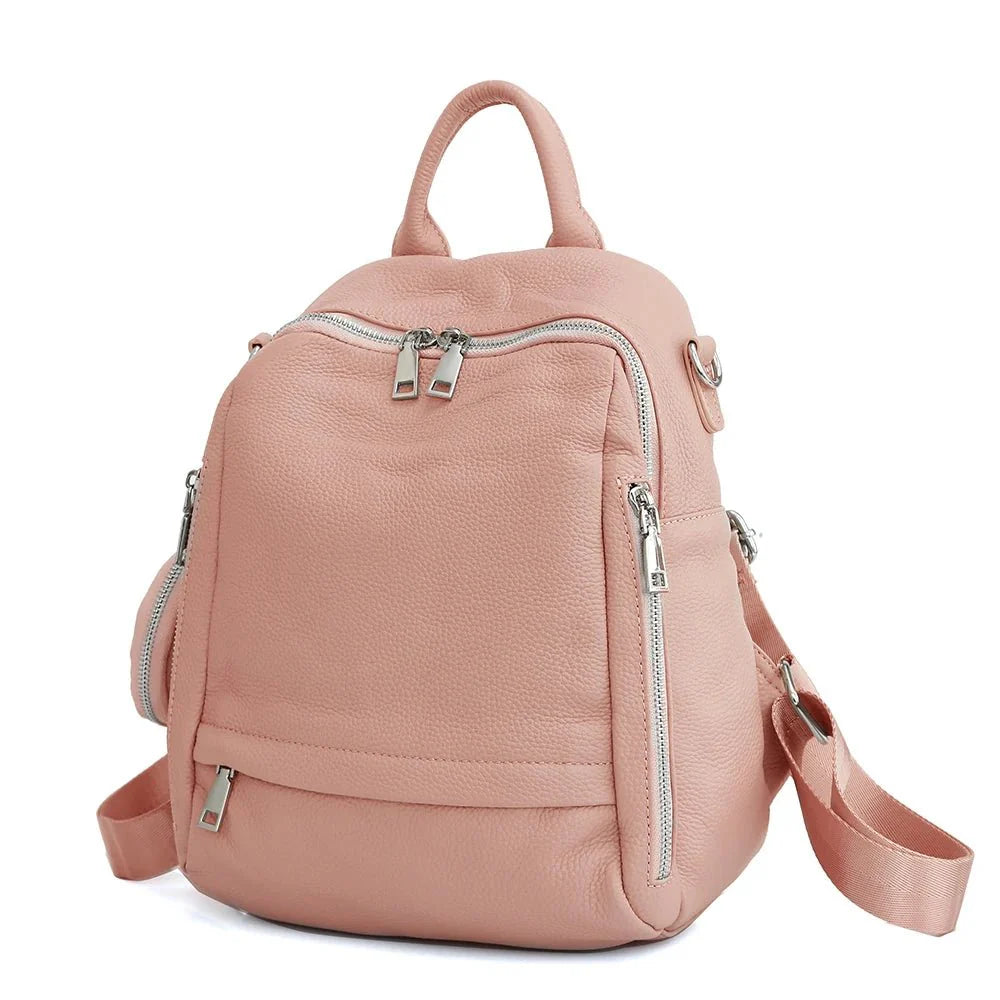 Leather School & Travel Backpack: High Quality