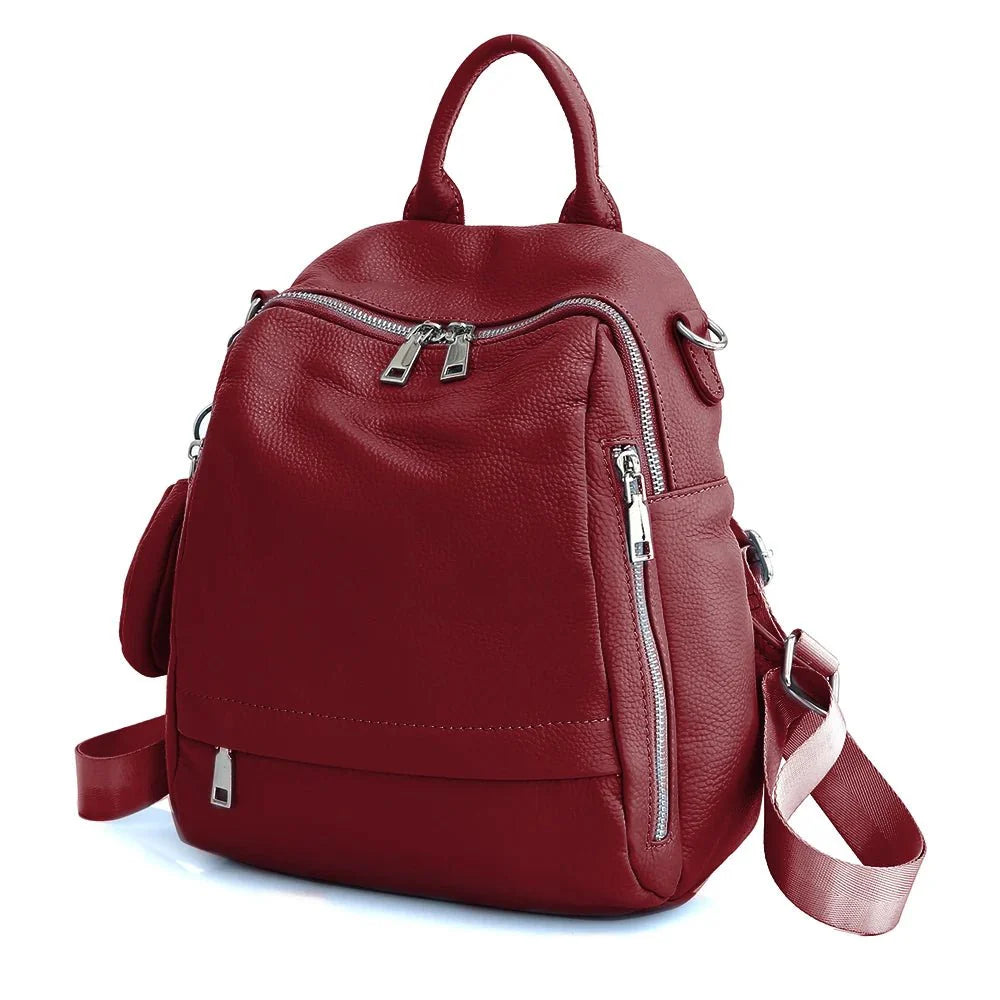 Leather School & Travel Backpack: High Quality