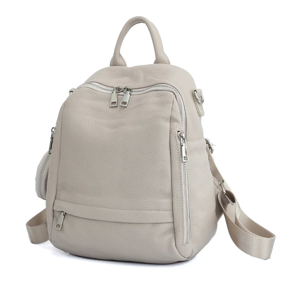 Leather School & Travel Backpack: High Quality