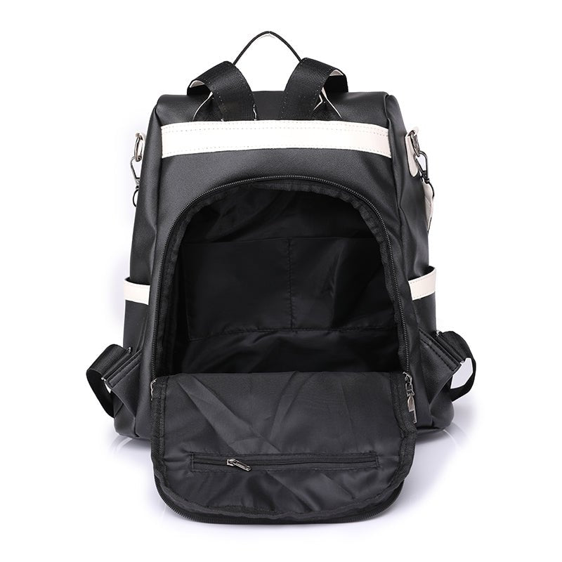 Secure and Stylish: Soft Leather Women's Backpack