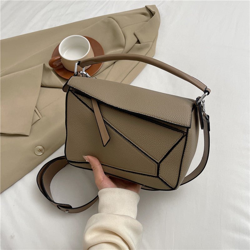 Amber Luxe Geometric Shoulder Bag