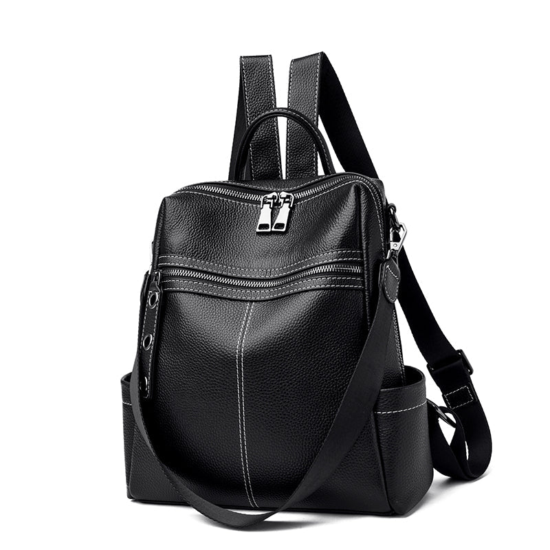 Stylish Leather Backpack for School and Travel