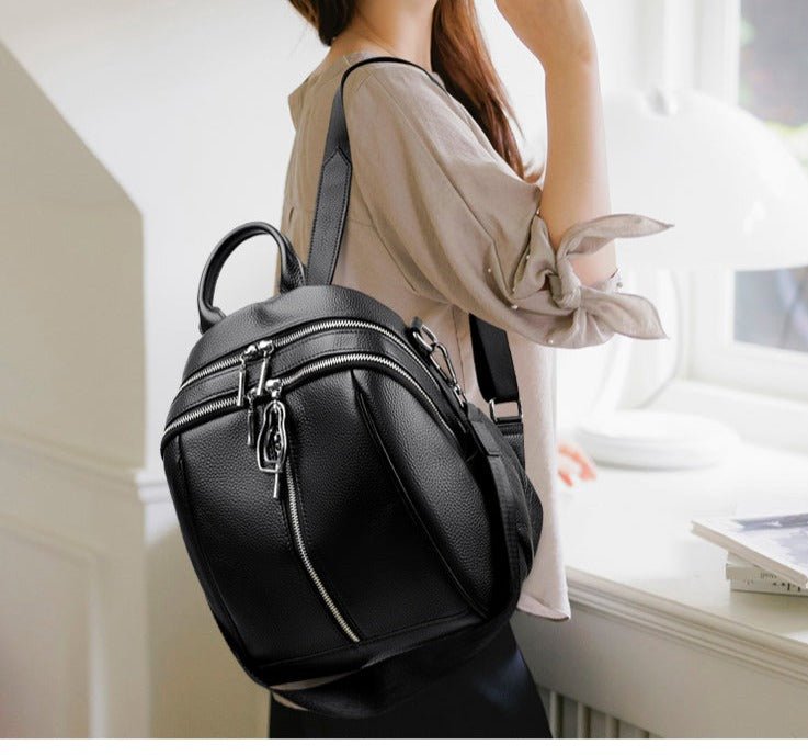 Elegance in Motion: Genuine Leather Women's Backpack