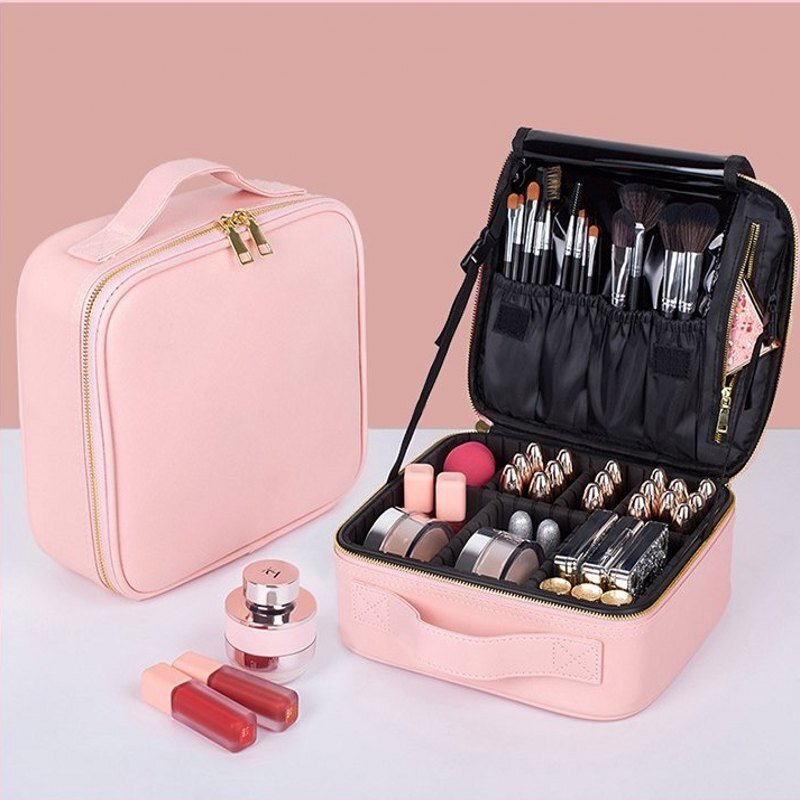 Beauty On-The-Go: Fashion PU Makeup Bag for Women