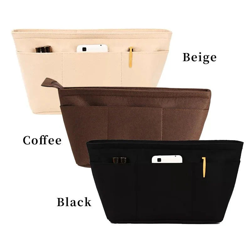 Felt Organizer Insert: Ideal for Tote, Handbag, and Cosmetics