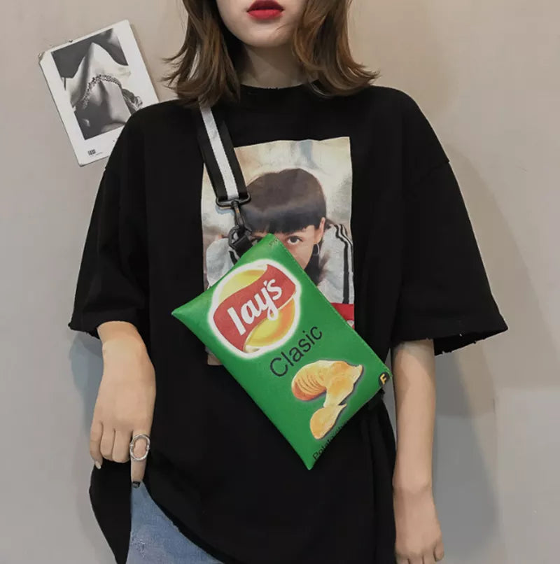 Funny Potato Chips Crossbody Handbag 🥔