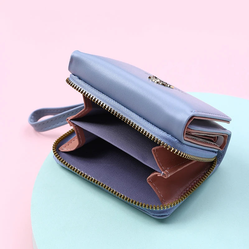 Luxury Brand Elegant PU Leather Mini Wallet