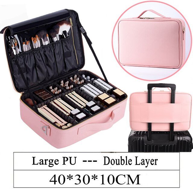 Beauty On-The-Go: Fashion PU Makeup Bag for Women