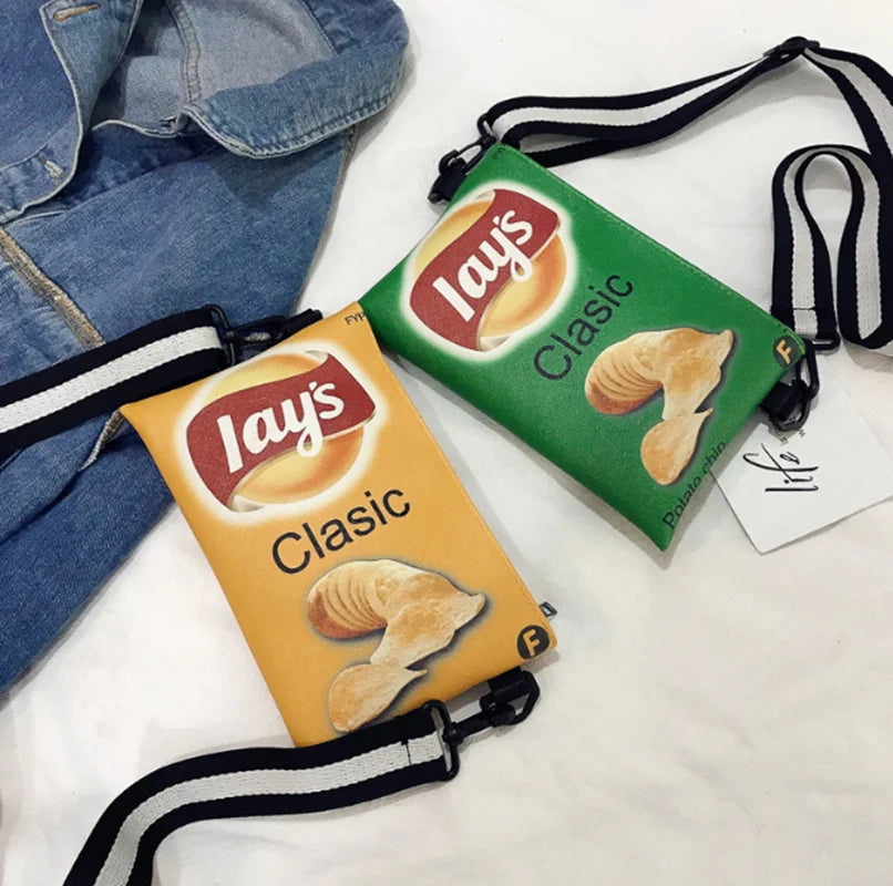 Funny Potato Chips Crossbody Handbag 🥔