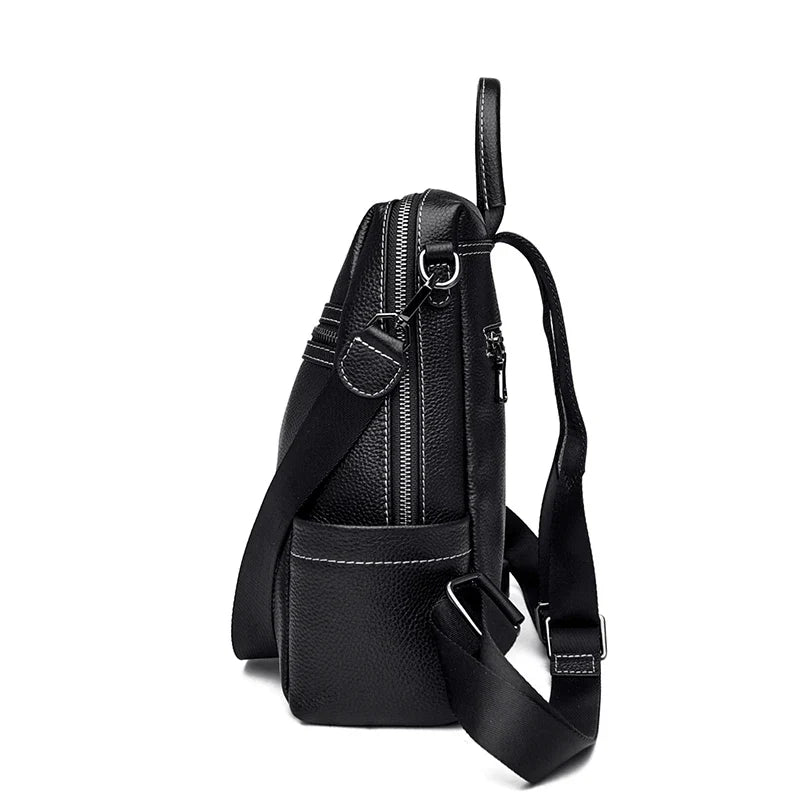 Stylish Leather Backpack for School and Travel