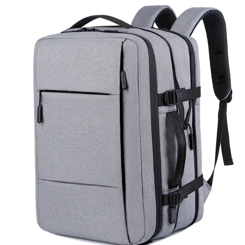 Sac à dos de voyage classique pour hommes, sac à dos d'affaires, extensible, USB, grande capacité, étanche, pour ordinateur portable, à la mode