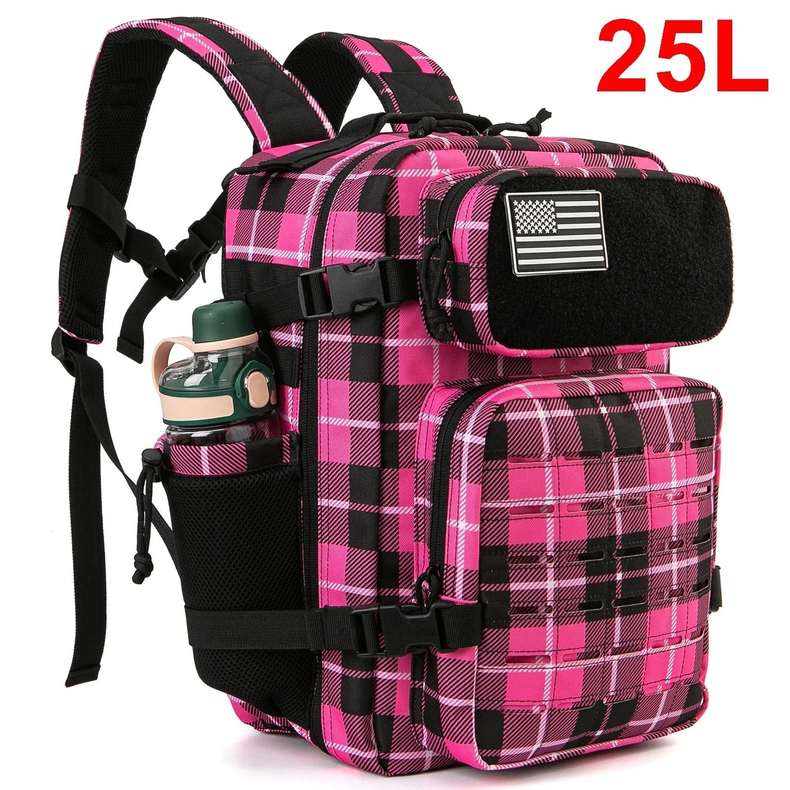 QT & QY 25L/45L sac à dos militaire tactique pour hommes et femmes sac d'assaut de l'armée petit sac à dos d'école avec porte-bouteille