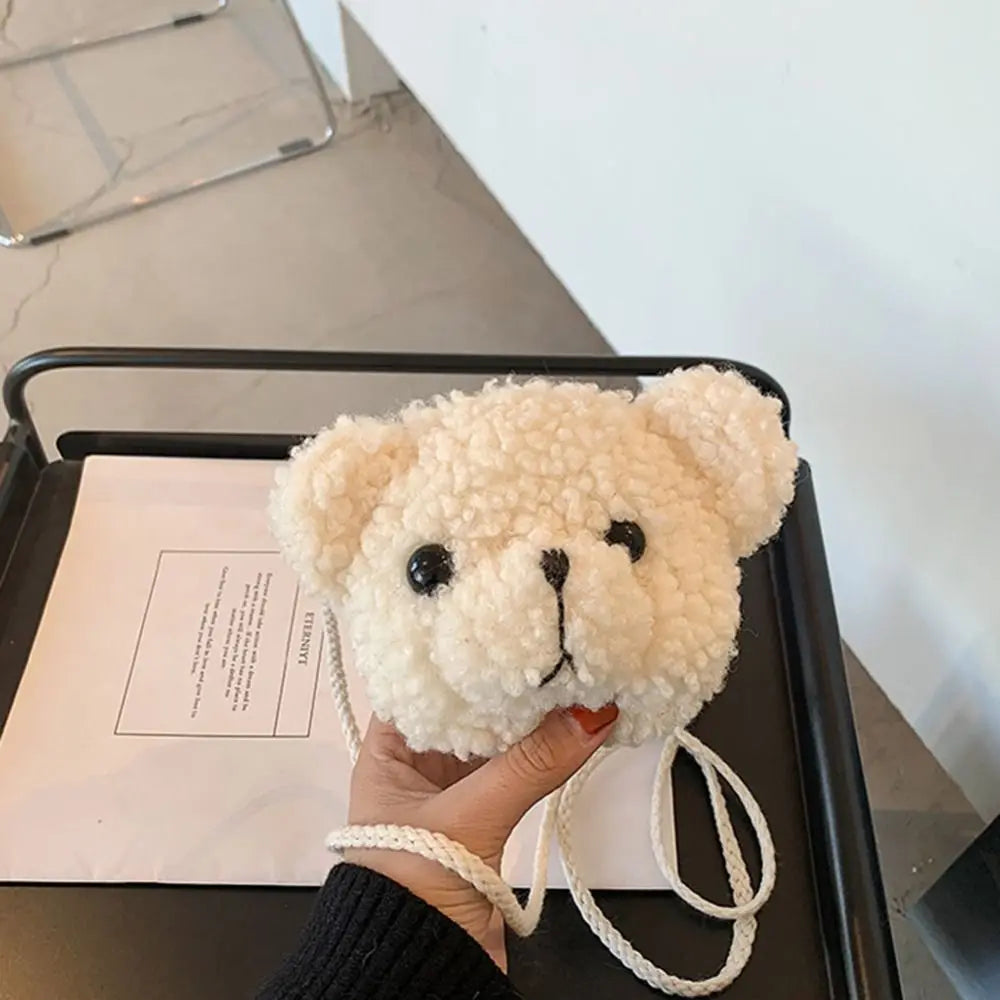 Sac à bandoulière en peluche ours mignon pour enfants, sacoches de dessin animé kawaii, sacs à main en peluche, sac à dos animaux en peluche pour petites filles