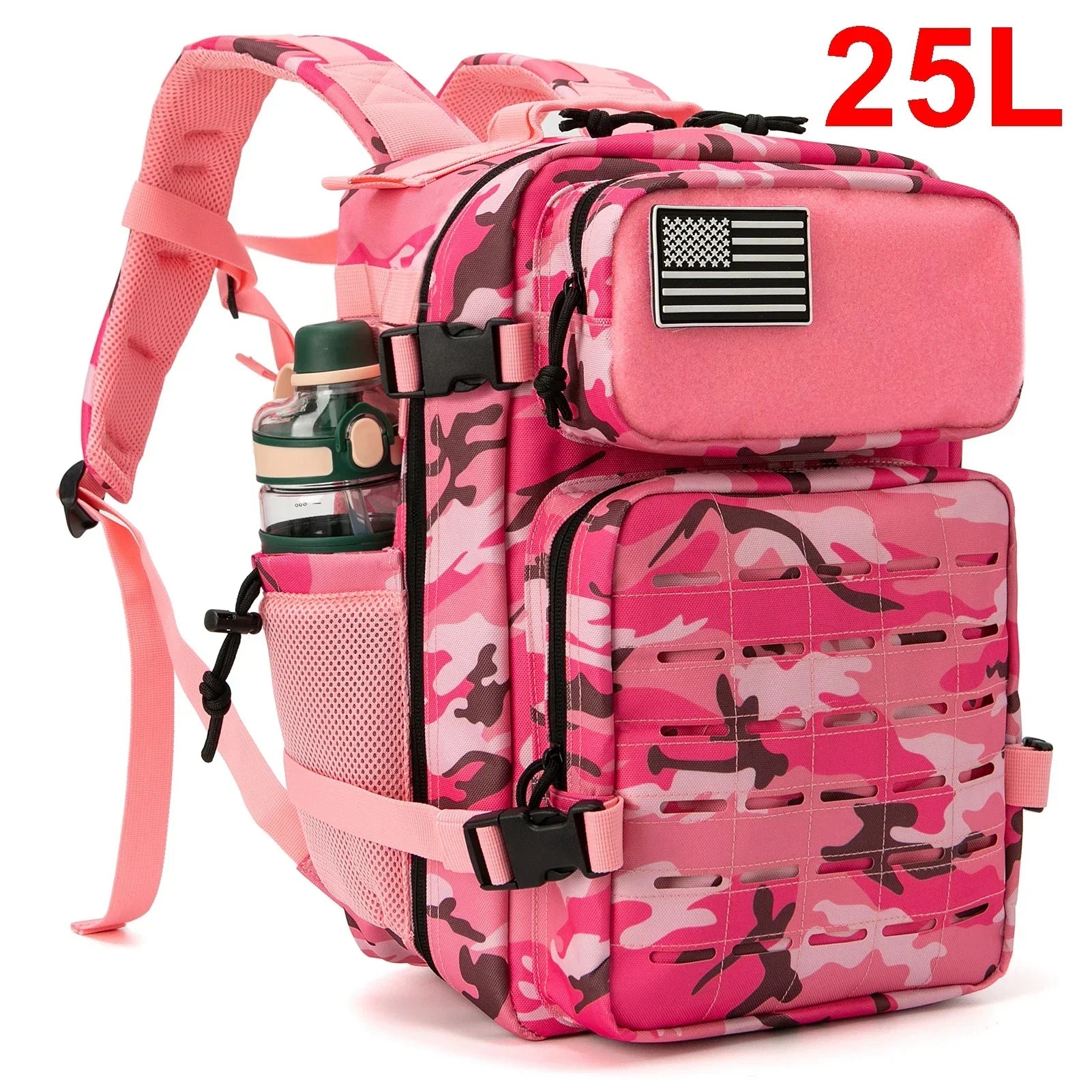 QT & QY 25L/45L sac à dos militaire tactique pour hommes et femmes sac d'assaut de l'armée petit sac à dos d'école avec porte-bouteille