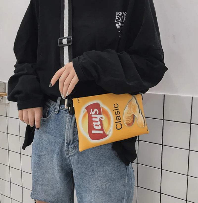 Funny Potato Chips Crossbody Handbag 🥔