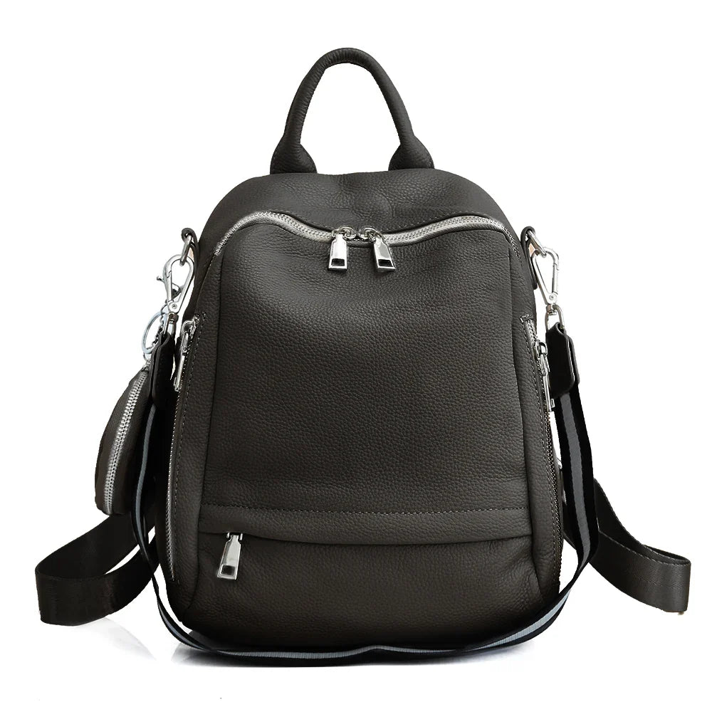 Leather School & Travel Backpack: High Quality