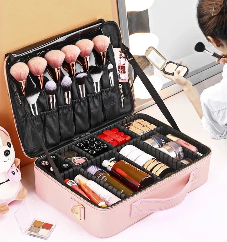 Beauty On-The-Go: Fashion PU Makeup Bag for Women