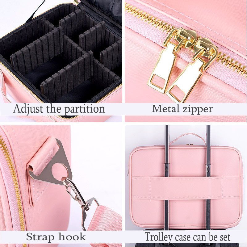 Beauty On-The-Go: Fashion PU Makeup Bag for Women