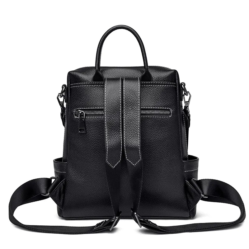 Stylish Leather Backpack for School and Travel