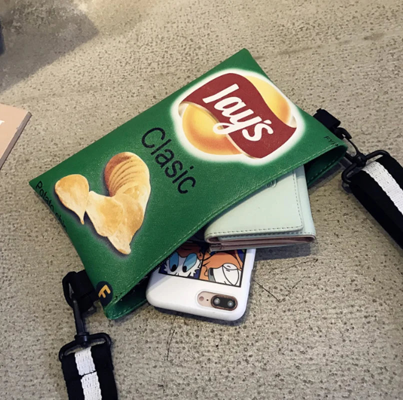 Funny Potato Chips Crossbody Handbag 🥔