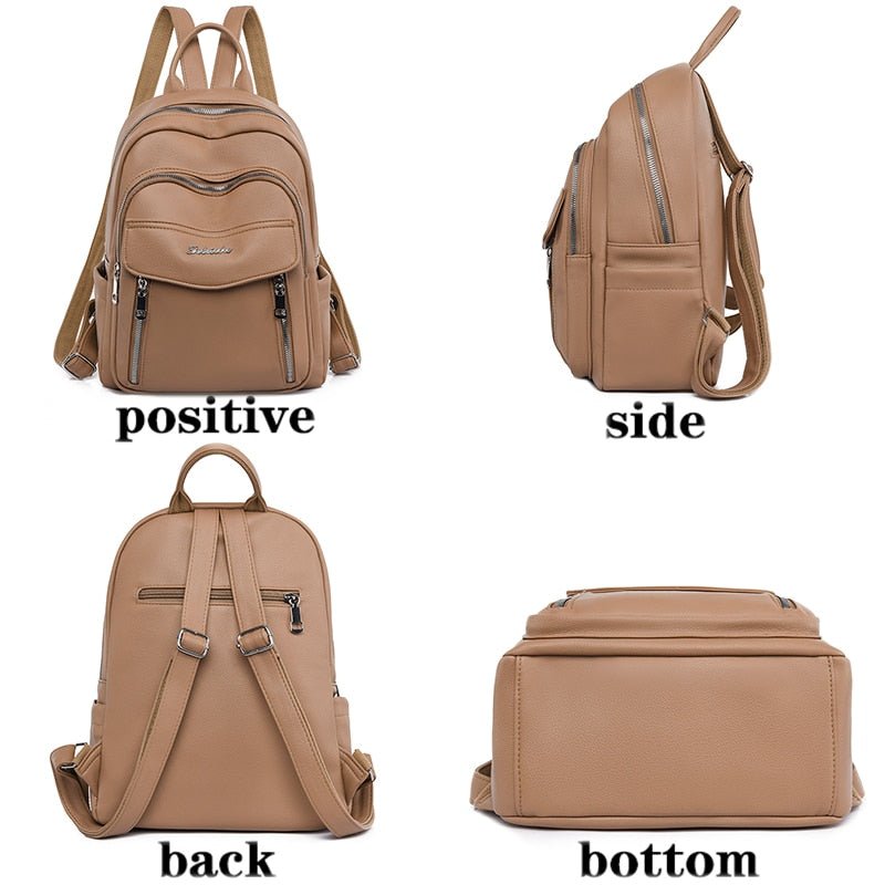 Enhance your day's experience with this Leather Backpack