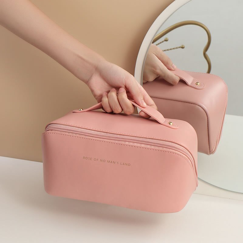 EFFICIENT ELEGANCE: LARGE-CAPACITY WATERPROOF TRAVEL COSMETIC BAG