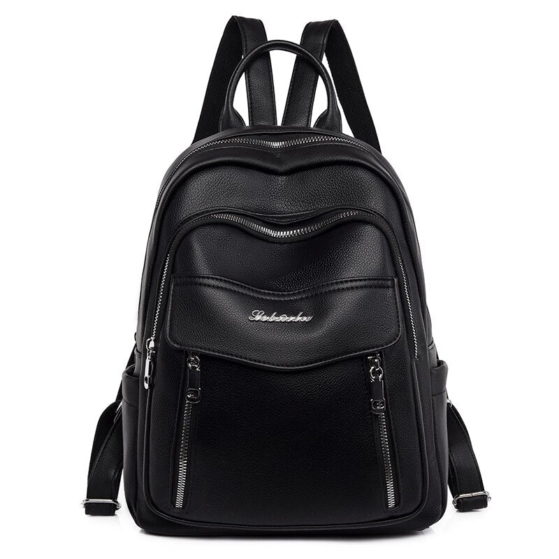 Enhance your day's experience with this Leather Backpack