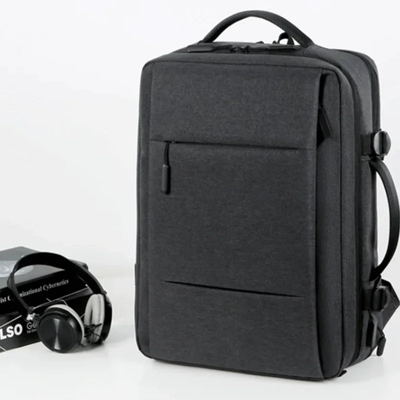 Sac à dos de voyage classique pour hommes, sac à dos d'affaires, extensible, USB, grande capacité, étanche, pour ordinateur portable, à la mode