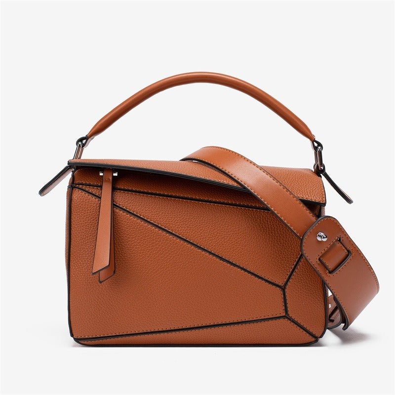 Amber Luxe Geometric Shoulder Bag