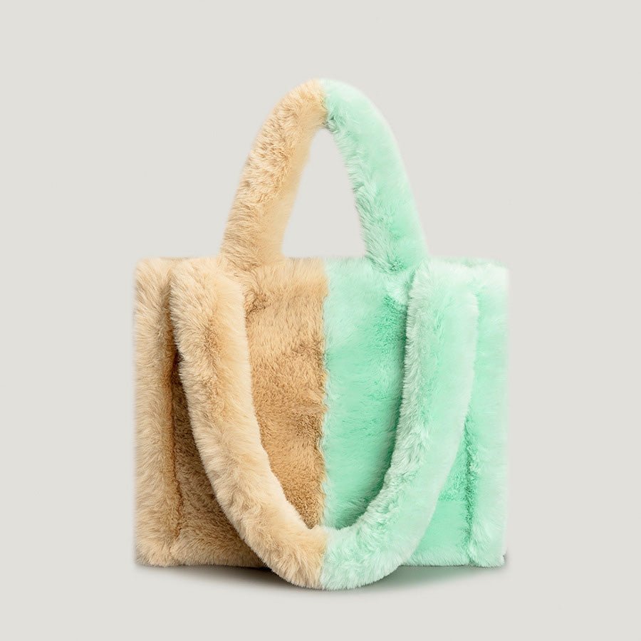 LUXURY FAUX FUR TOTE BAG