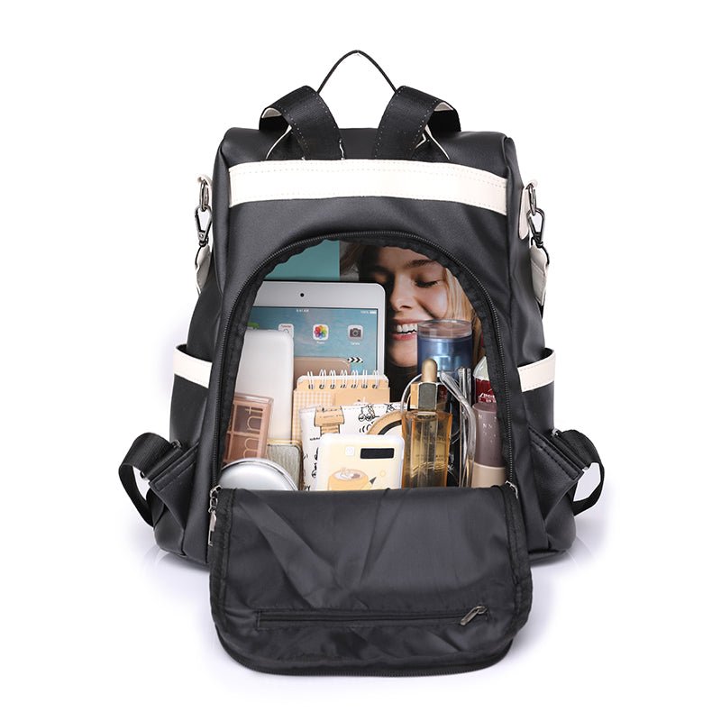 Secure and Stylish: Soft Leather Women's Backpack