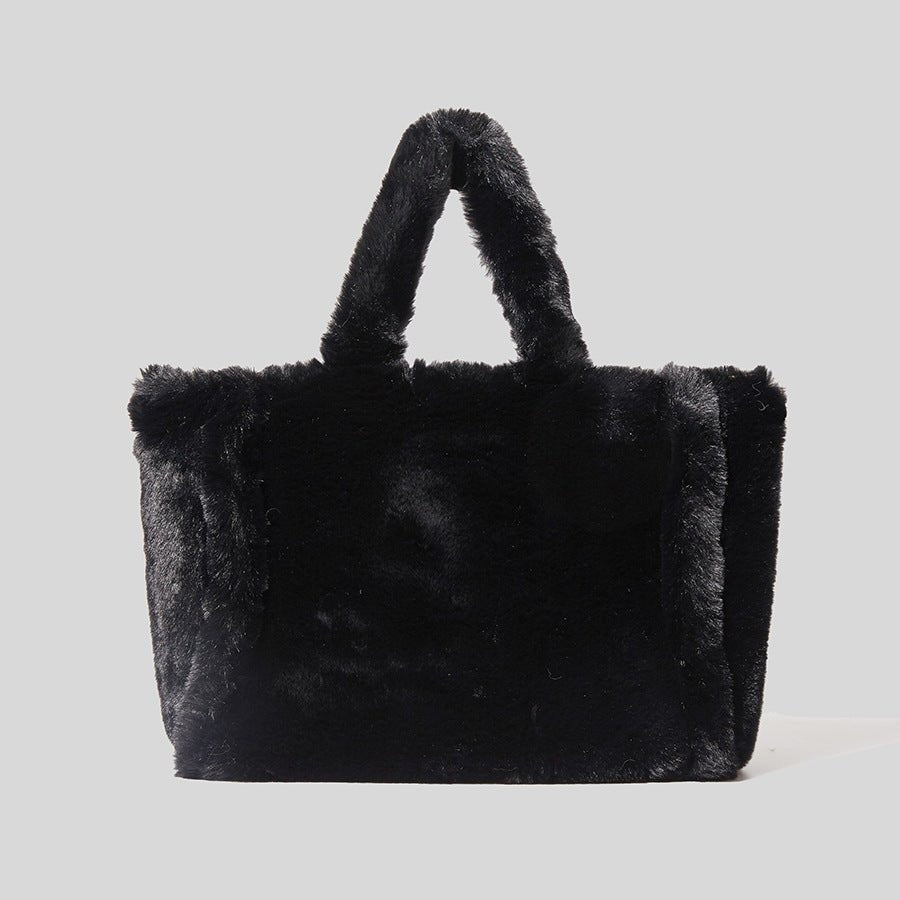 LUXURY FAUX FUR TOTE BAG