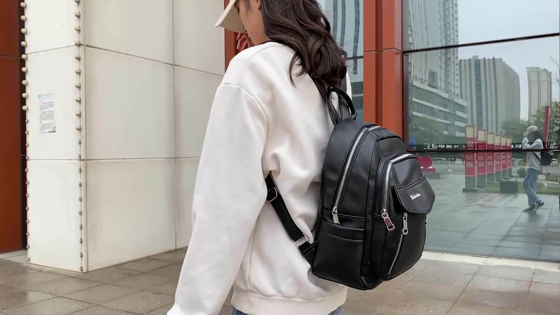 Enhance your day's experience with this Leather Backpack