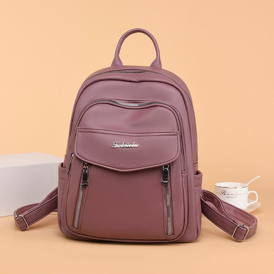 Enhance your day's experience with this Leather Backpack