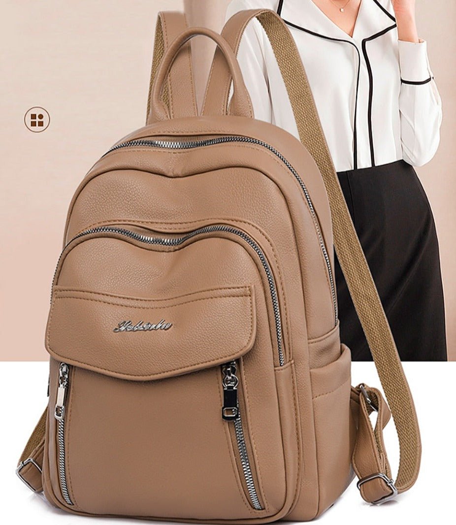 Enhance your day's experience with this Leather Backpack