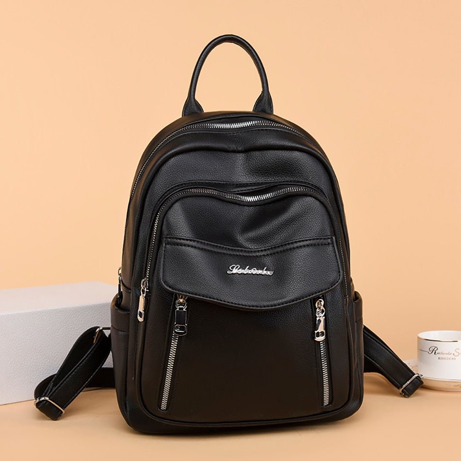 Enhance your day's experience with this Leather Backpack