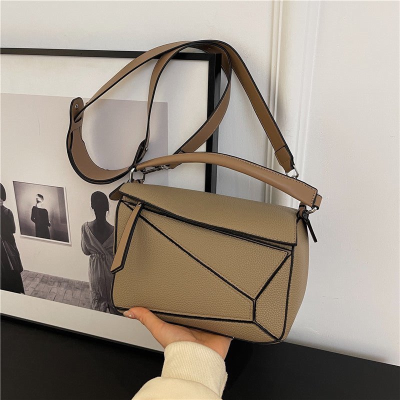 Amber Luxe Geometric Shoulder Bag