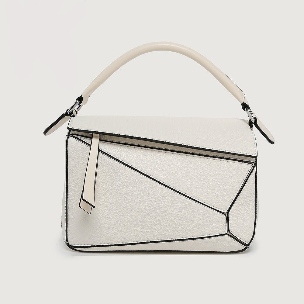 Amber Luxe Geometric Shoulder Bag