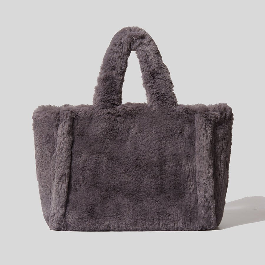 LUXURY FAUX FUR TOTE BAG