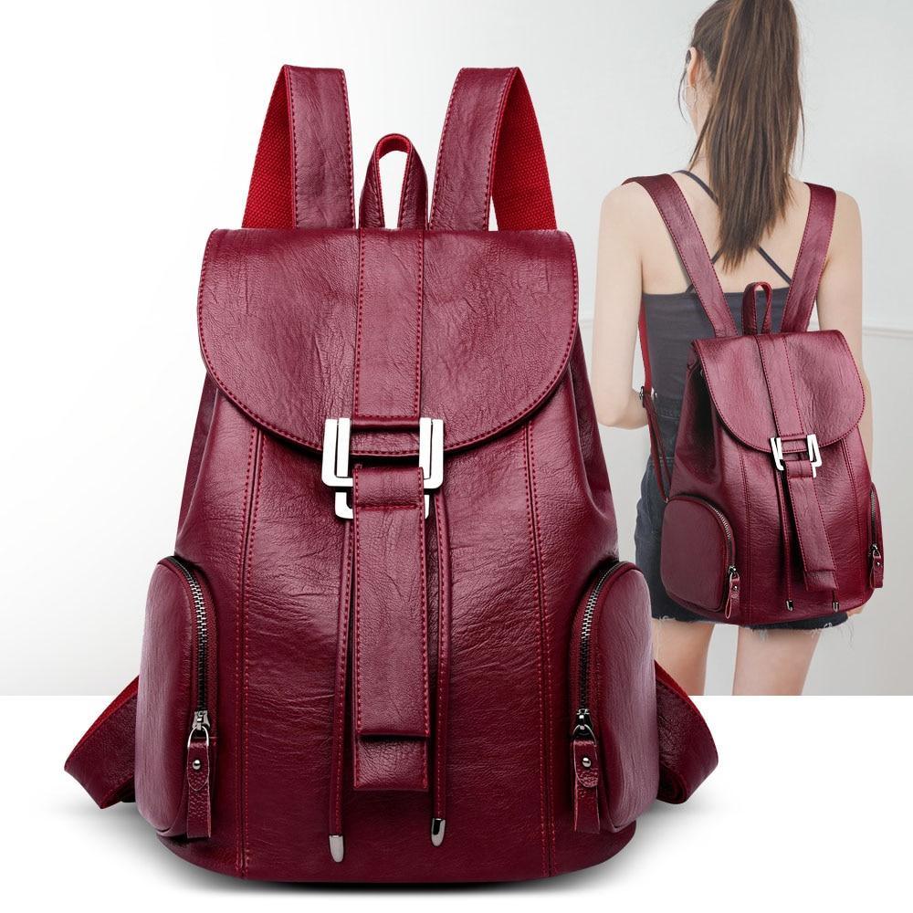 Mochila Leather Backpack