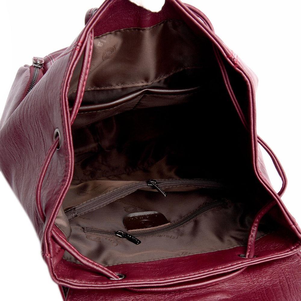 Mochila Leather Backpack