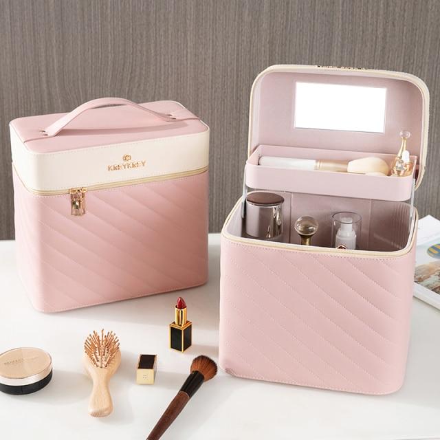 Makeup Bag Storage Box two layers