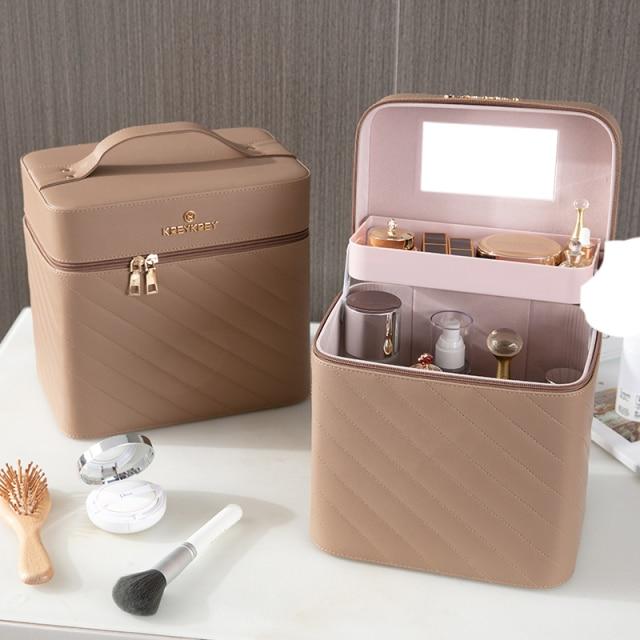 Makeup Bag Storage Box two layers