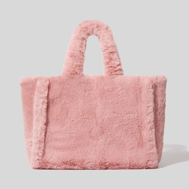 LUXURY FAUX FUR TOTE BAG