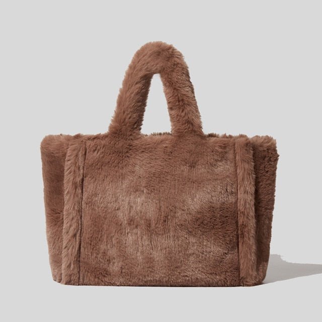 LUXURY FAUX FUR TOTE BAG