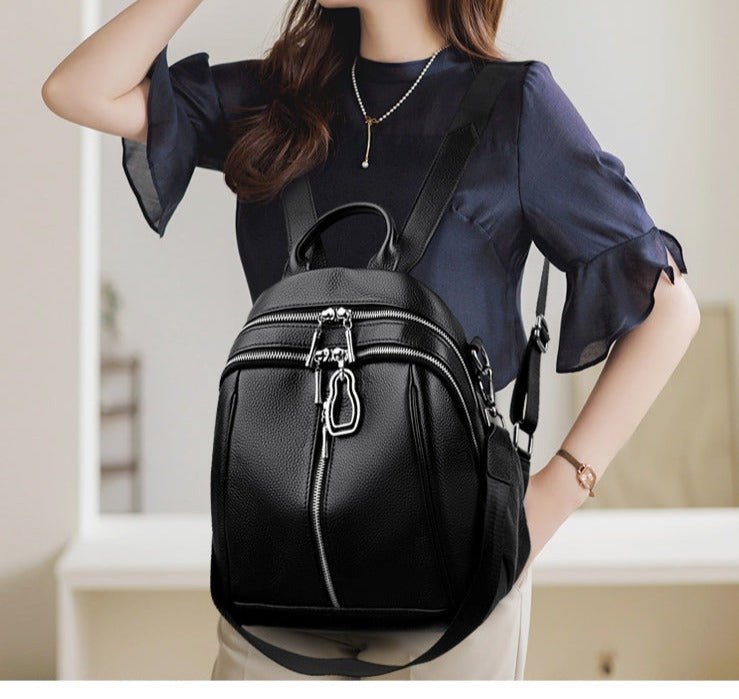 Elegance in Motion: Genuine Leather Women's Backpack